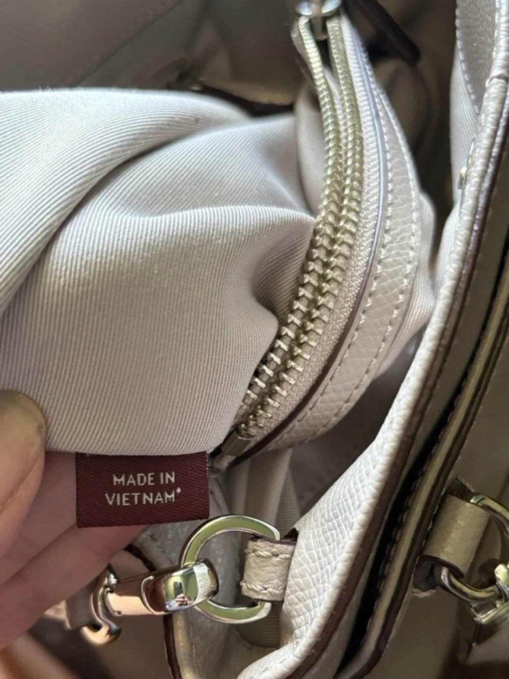 Coach Bags | Coach F34663  Minetta Chalk Cross-Grained Leather crossbody